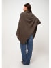 AUTHENTIC CASHMERE Kasjmieren poncho "Carra" bruin
