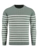 KEY LARGO Pullover "Record" in Mint/ Weiß
