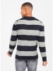 KEY LARGO Sweter "Harry" w kolorze granatowo-jasnoszarym