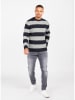 KEY LARGO Sweter "Harry" w kolorze granatowo-jasnoszarym