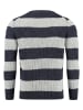 KEY LARGO Sweter "Harry" w kolorze granatowo-jasnoszarym