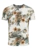 KEY LARGO Shirt "Playa" in Weiß/ Braun