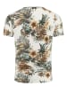KEY LARGO Shirt "Playa" in Weiß/ Braun