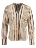 KEY LARGO Bluse "Stripe" in Beige/ Schwarz