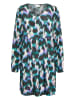 Kaffe Jurk "Amilia" wit/zwart/turquoise