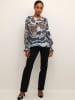 Kaffe Bluse "Susana" in Dunkelbraun/ Hellblau