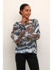 Kaffe Bluse "Susana" in Dunkelbraun/ Hellblau