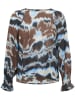 Kaffe Bluse "Susana" in Dunkelbraun/ Hellblau
