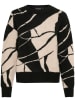 Soaked in Luxury Sweter "Rakel" w kolorze czarno-kremowym