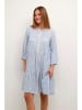 CULTURE Kleid "Noor" in Hellblau/ Weiß