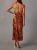 Milan Kiss Kleid in Hellbraun