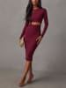 Milan Kiss Kleid in Bordeaux