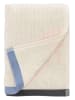SÖDAHL Handdoek "Contrast" crème/blauw - (L)100 x (B)50 cm