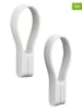 Zone Denmark 2-delige set: handdoekhouders "Loop" lichtgrijs - (L)9 cm