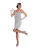 amscan 3-delig kostuum "Silver Flapper Dress" zilverkleurig