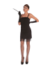 Carnival Party 3-delig kostuum "Black Flapper Dress" zwart