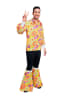 Carnival Party 2-delig kostuum "60's Flower Power" geel