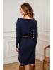 Joséfine Gebreide jurk "Batish" donkerblauw