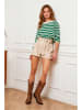 Plume Pullover "Jalove" in Grün/ Creme