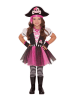 amscan 4-delig kostuum "Dazzling Pirate" zwart/roze