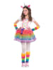 amscan 4-delig kostuum "Regenboog Eenhoord" meerkleurig/wit