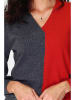 ASSUILI Sweter w kolorze czerwono-szarym