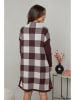 Soft Cashmere Gebreide jurk bruin/crème