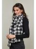 Soft Cashmere Sjaal zwart/wit - (L)190 x (B)63 cm