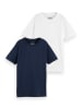 Scotch & Soda 2er-Set: Shirts in Weiß/ Dunkelblau