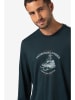 super.natural Longsleeve "Sled Club" donkerblauw