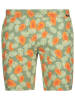 Skiny Sweatshorts in Grün/ Orange