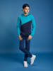 lamino Hoodie in Blau/ Dunkelblau