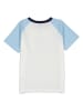 lamino Shirt wit/lichtblauw