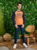 lamino Longsleeve oranje/donkerblauw