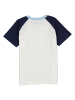 lamino Shirt wit/donkerblauw