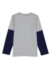 lamino Longsleeve in Grau/ Dunkelblau