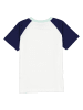 lamino Shirt wit/donkerblauw