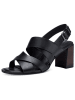 Tamaris Skórzane sandały w kolorze czarnym