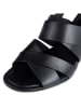 Tamaris Skórzane sandały w kolorze czarnym
