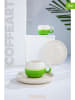 Hermia 2-delige set: koffiekoppen wit/groen - 100 ml