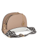 Mia Tomazzi Leder-Umhängetasche "Cassala" in Nude - (B)23 x (H)19 x (T)9 cm