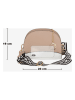 Mia Tomazzi Leder-Umhängetasche "Cassala" in Nude - (B)23 x (H)19 x (T)9 cm