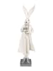 Clayre & Eef Decoratief figuur "Konijntje" wit - (B)14 x (H)47 cm