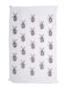 Clayre & Eef 3-delige set: gastenhanddoeken wit/bruin - (L)66 x (B)40 cm