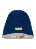 loud + proud Omkeerbare wollen muts wit/donkerblauw