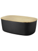 RIG-TIG Broodtrommel zwart - (B)34,5 x (H)13 x (D)22,5 cm