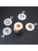 Chefware 4-delige set: koffiesjablonen zilverkleurig - Ø 8,5 cm