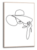 Orangewallz Druk artystyczny "Hat Woman" w ramce