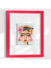Orangewallz Druk artystyczny "Happy Portrait" w ramce - 40 x 50 cm