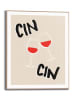 Orangewallz Druk artystyczny "Cin Cin Cheers" w ramce - 40 x 50 cm